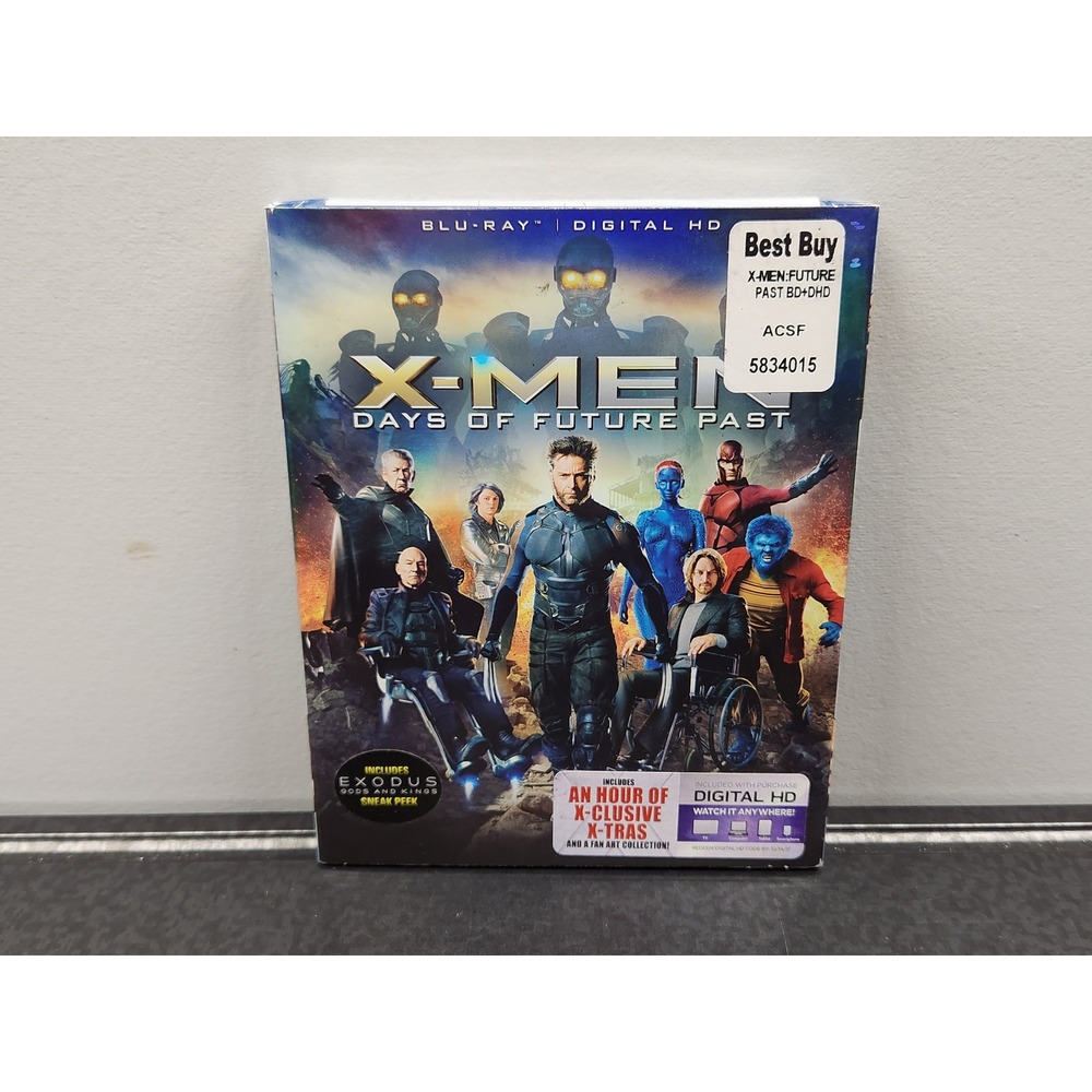 X-Men Days of Future Past Blu-ray Digital 20th Century Fox w/ Slipcover ~ New